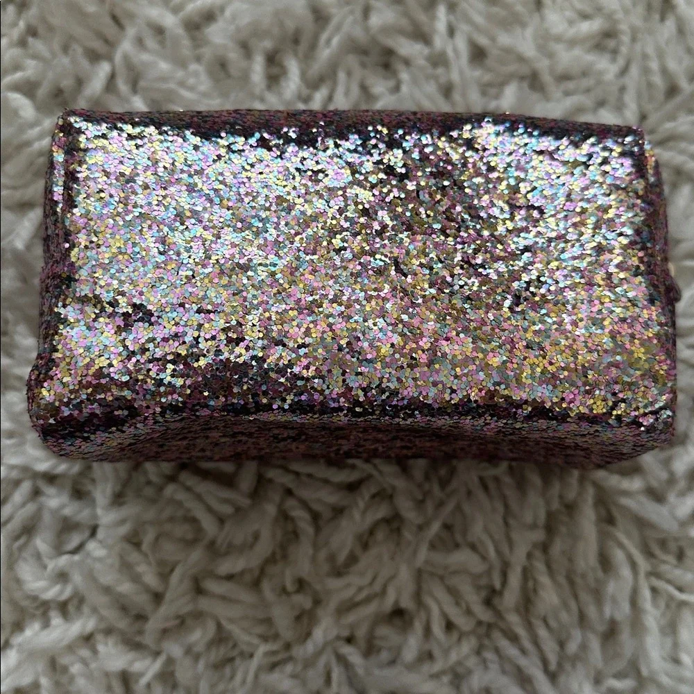 Bath & Body Works Pink Glitter Cosmetic Bag